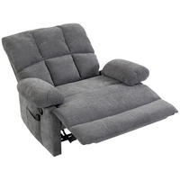 RELAXSESSEL Polyetser Grau - Schwarz/Grau, Textil/Metall (90/107/120cm) - HOMCOM