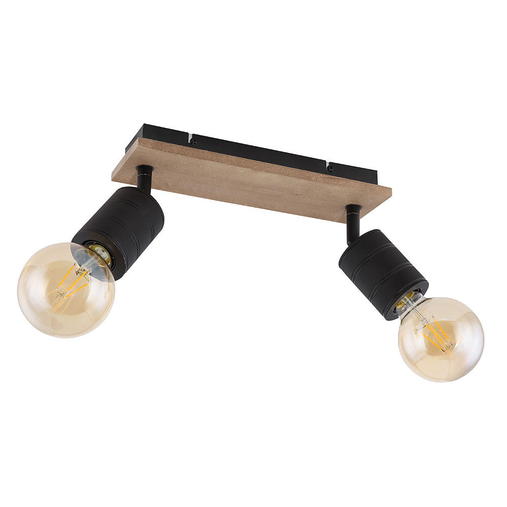 LED DECKENLEUCHTE JOSELLA Holz Braun - Braun, Holz (31/10/18cm) - Globo Lighting