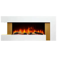 ELEKTROKAMIN Fjord AF52 – 3D-Flammeneffekt, Heizfunktion, WLAN - Weiß, Glas/Holzwerkstoff (132/58/21cm) - ArtiFlame
