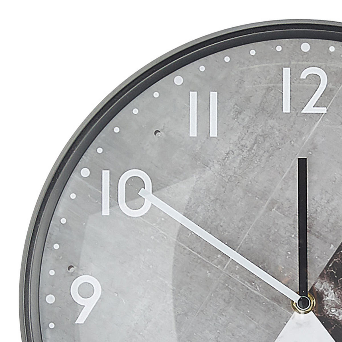 WANDUHR Glas grau/schwarz Davos - Grau, Glas (33/33/6cm) - Beliani