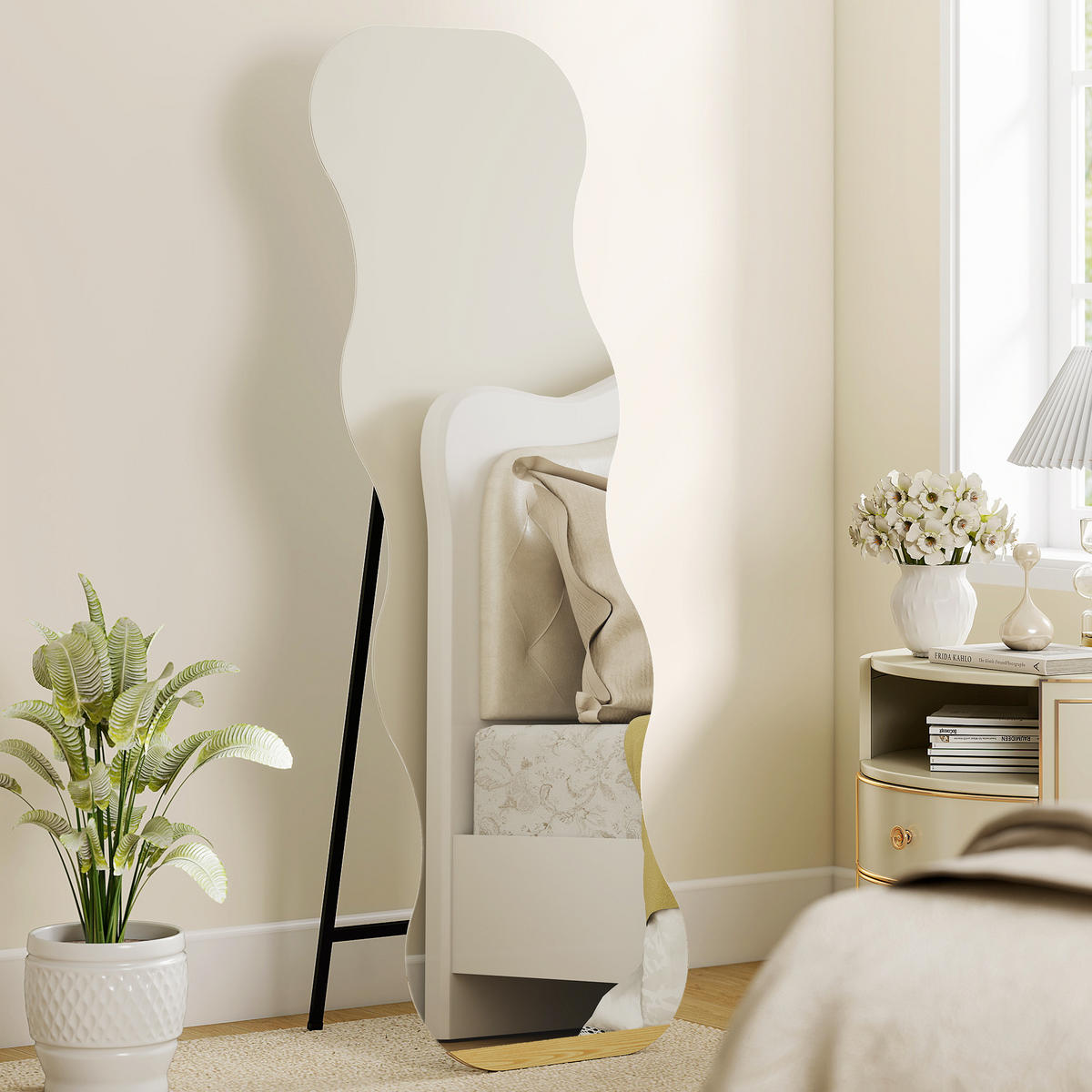 Ganzkörperspiegel Hartglas Metall Schwarz - Schwarz, Glas/Metall (50/160/2.7cm) - HOMCOM