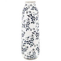 BLUMENVASE Steinzeug weiß Mulai - Weiß, Keramik (35cm) - Beliani
