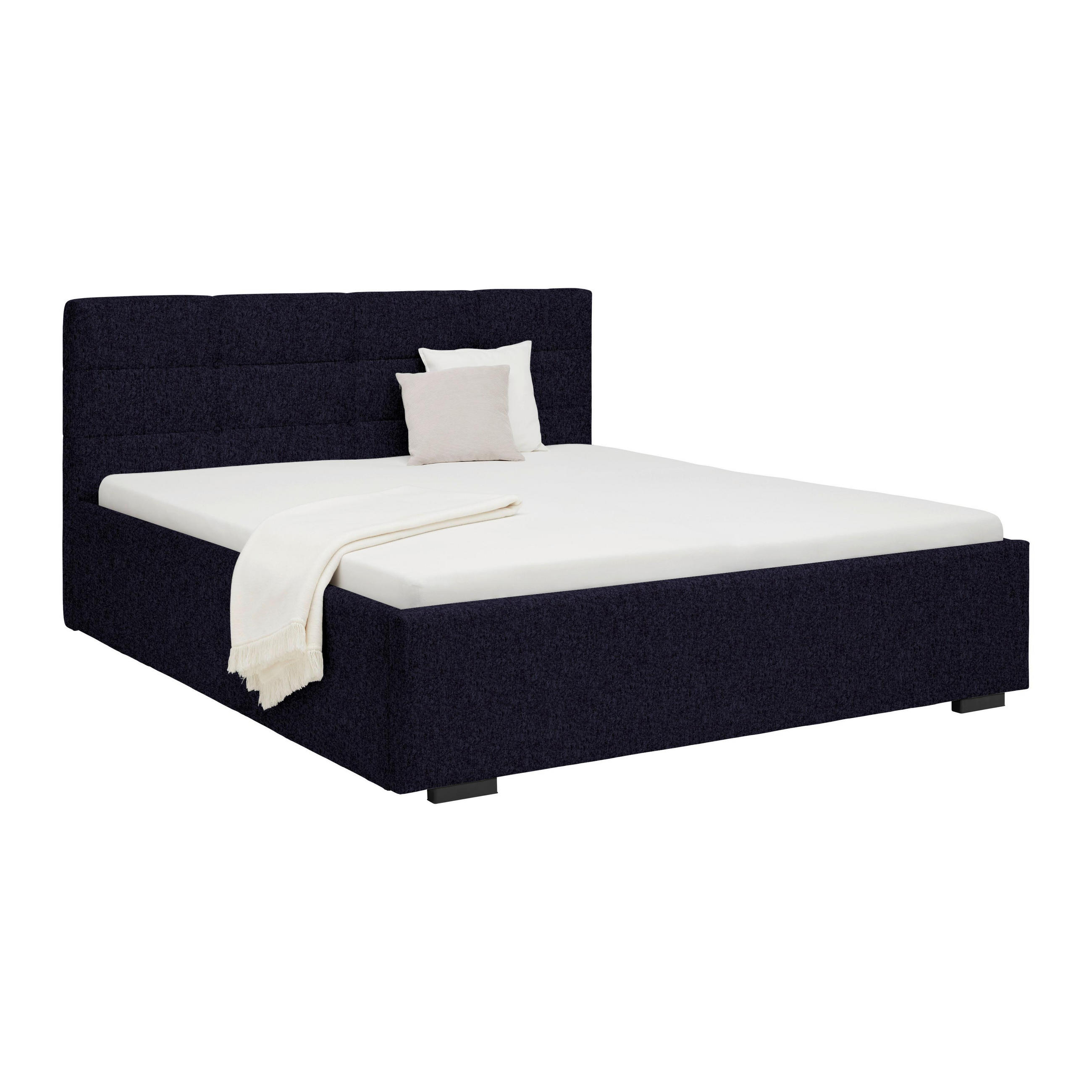 POLSTERBETT Nelo Anthrazit ca. 160 / 200 cm - Anthrazit, Textil - Mömax