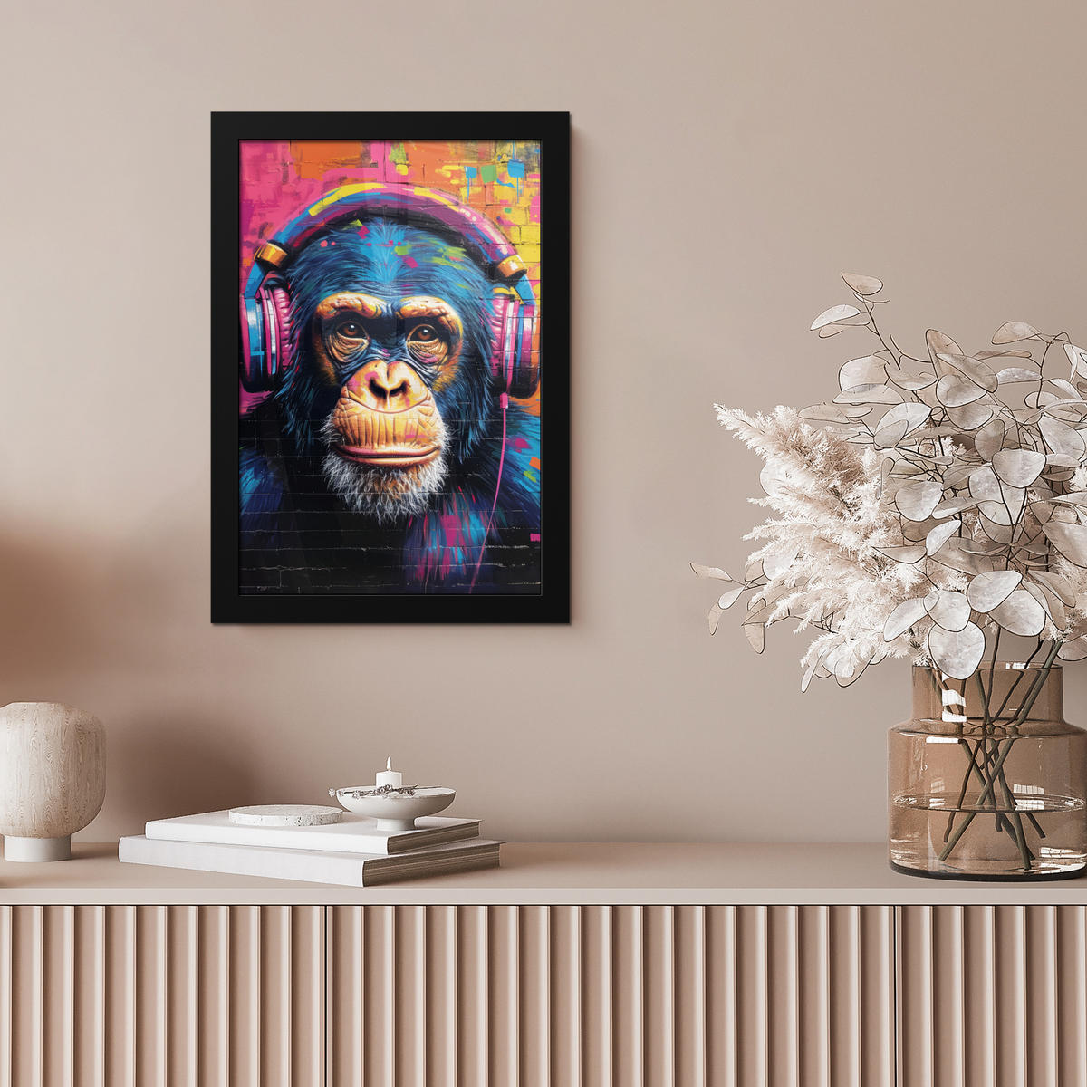 PLAKAT Z OKVIRJEM Grafiti 20x30 cm - modra, papir (20/30cm) - MuchoWow