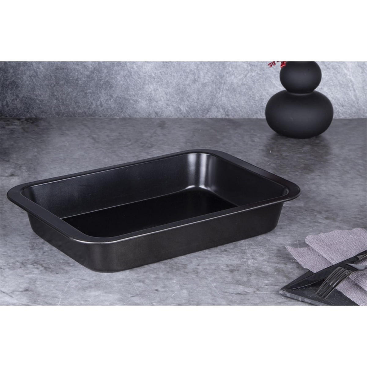 BACKFORM Grau 36.5/24.5/5.5 cm BH7840 - Grau, Metall (24.5/5.5/36.5cm) - Berlinger Haus