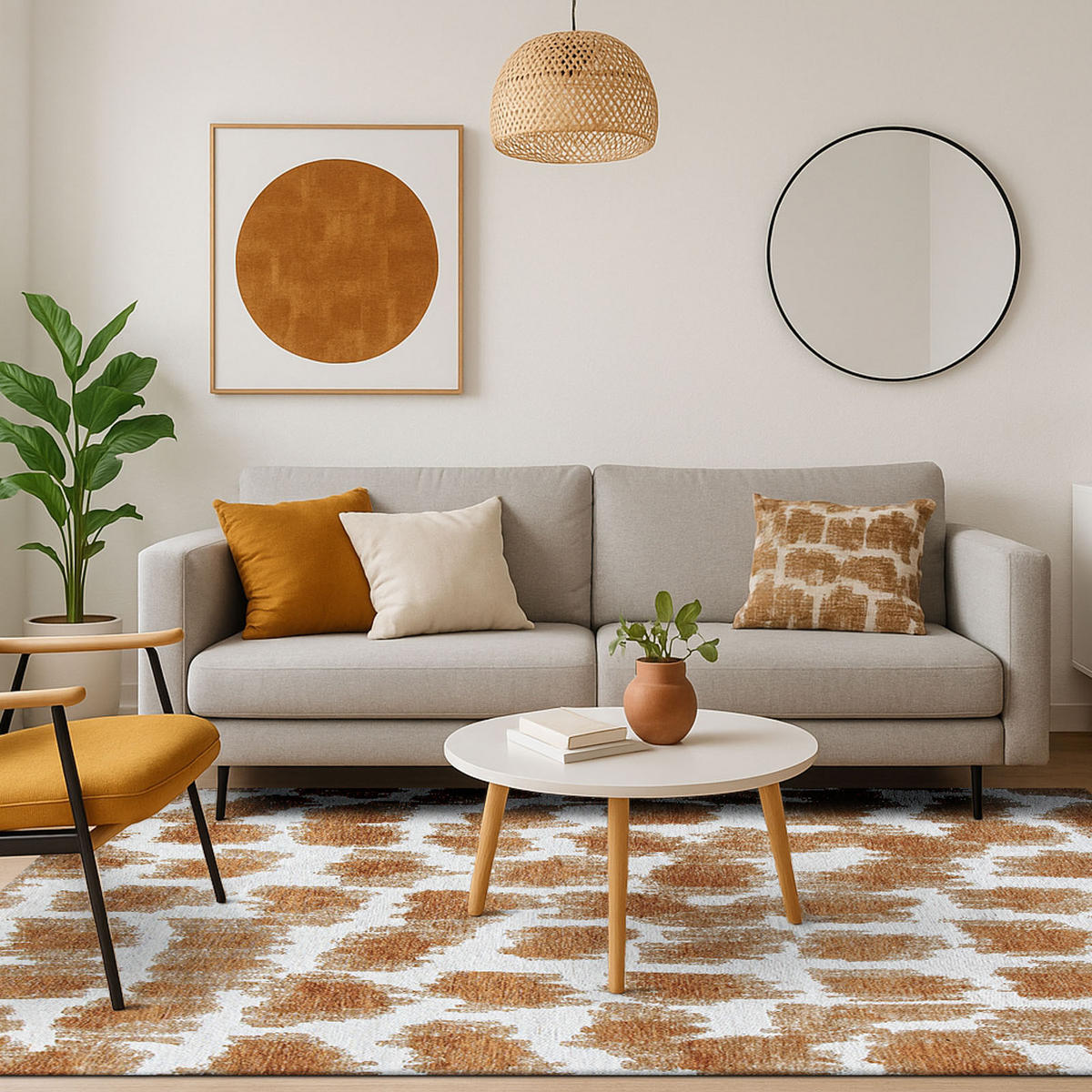 TEPPICH Golden Sand Lola&Moi 140/200 cm - Goldfarben, Kunststoff/Textil (140/200cm) - Lola&Moi