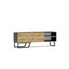 TV-ELEMENT Denasse Schwarz Braun - Eichefarben/Schwarz, Holzwerkstoff (150/50.5/35cm) - Decorotika