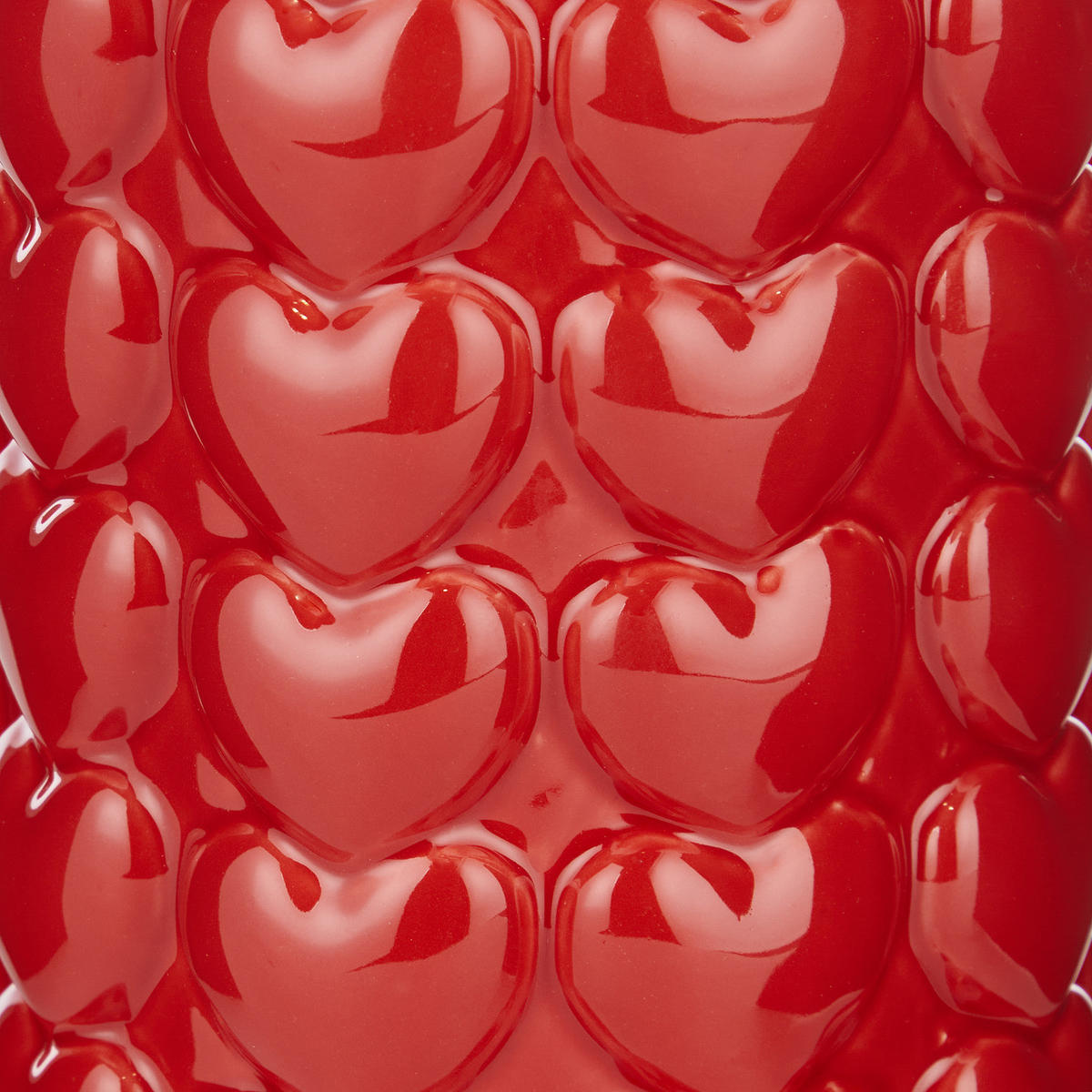 VASE Statement Herzen - Rot, Stein (18cm) - Butlers