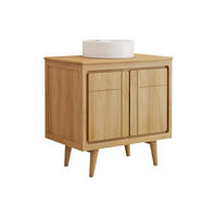 EINZELWASCHTISCH - 80 cmcm x 55 cmcm - Holz, Platte - Naturfarben Hell - BINTUNI - Naturfarben, Holz (80/80/55cm) - Vente-Unique