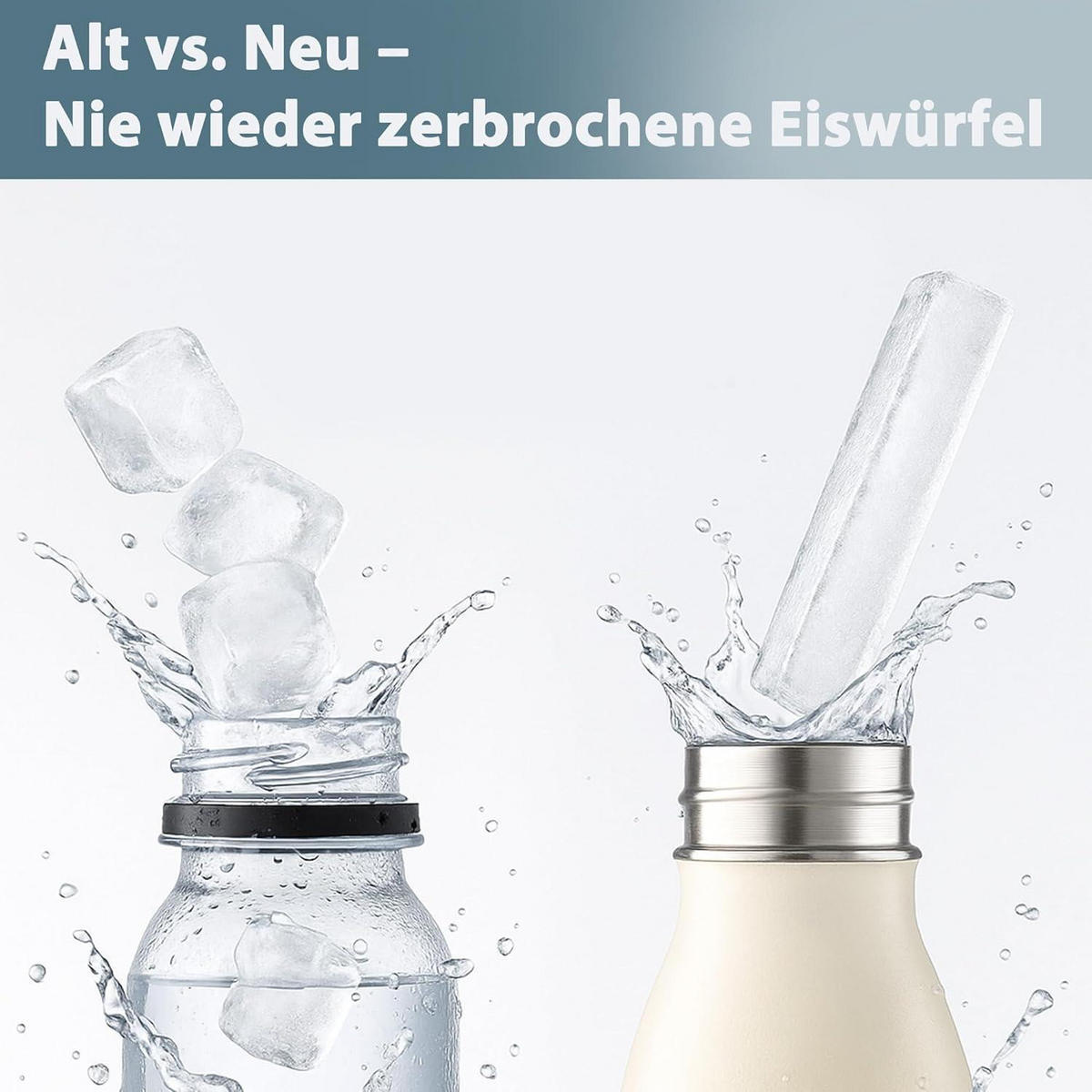 EISWÜRFELFORM mit Deckel Mintgrün - Hellgrün, Kunststoff (11.3/2.7/23.8cm)