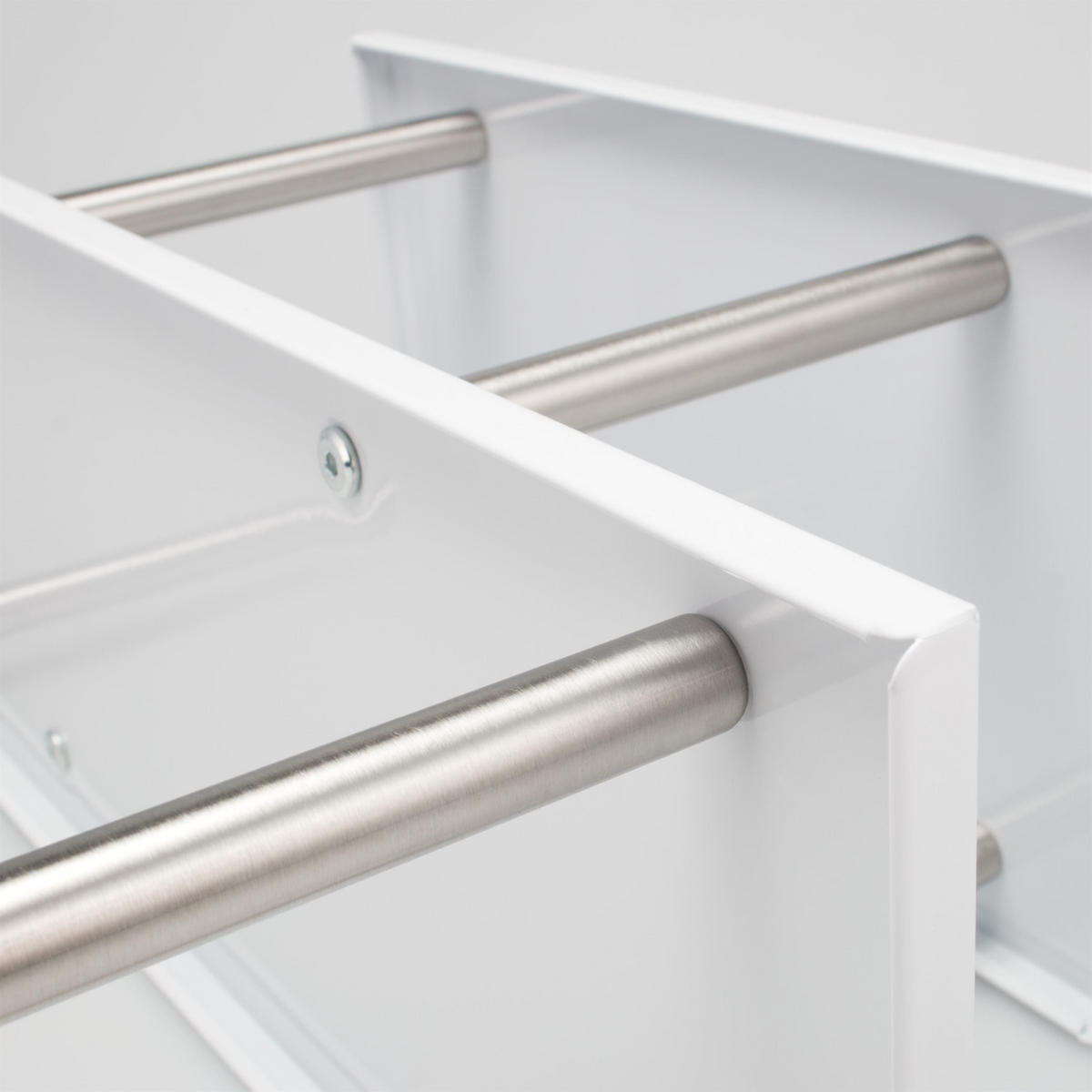 KÜCHENREGAL, weiß, Metall, Edelstahl, Kunststoff - Weiß, Metall (50/19/30cm) - bremermann