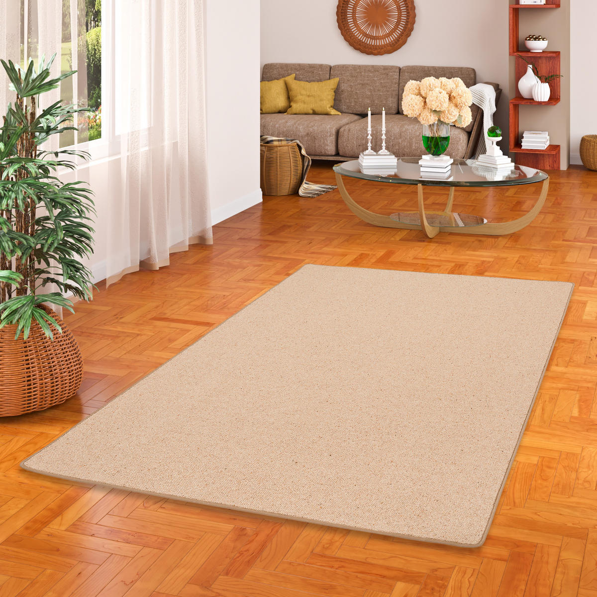 NATUR TEPPICH WOLLE BERBER - Kastanienfarben, Textil (100/400cm) - Snapstyle
