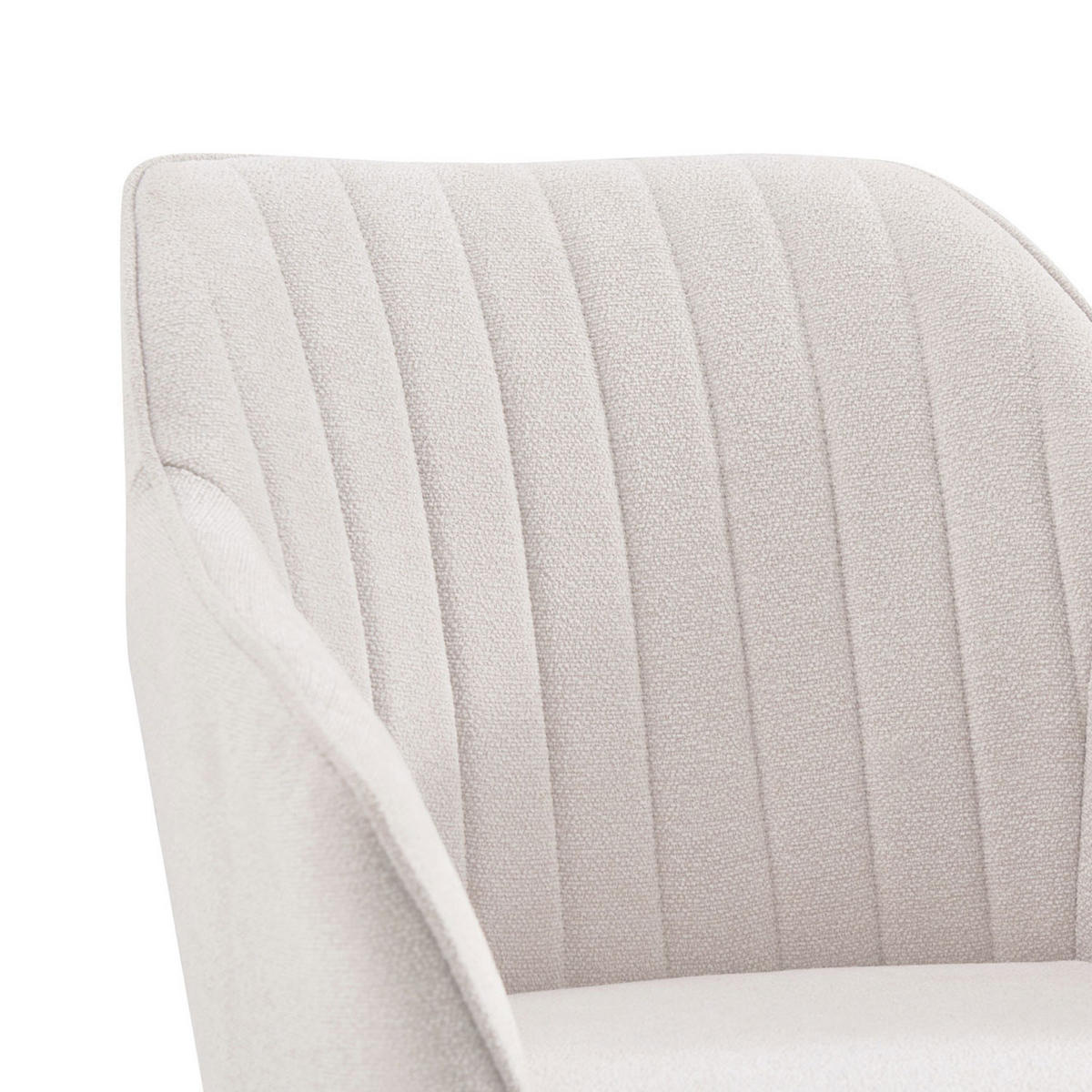 ARMLEHNSTUHL ARVIT Creme - Creme, Textil/Metall (57/81/62cm) - B&D Home