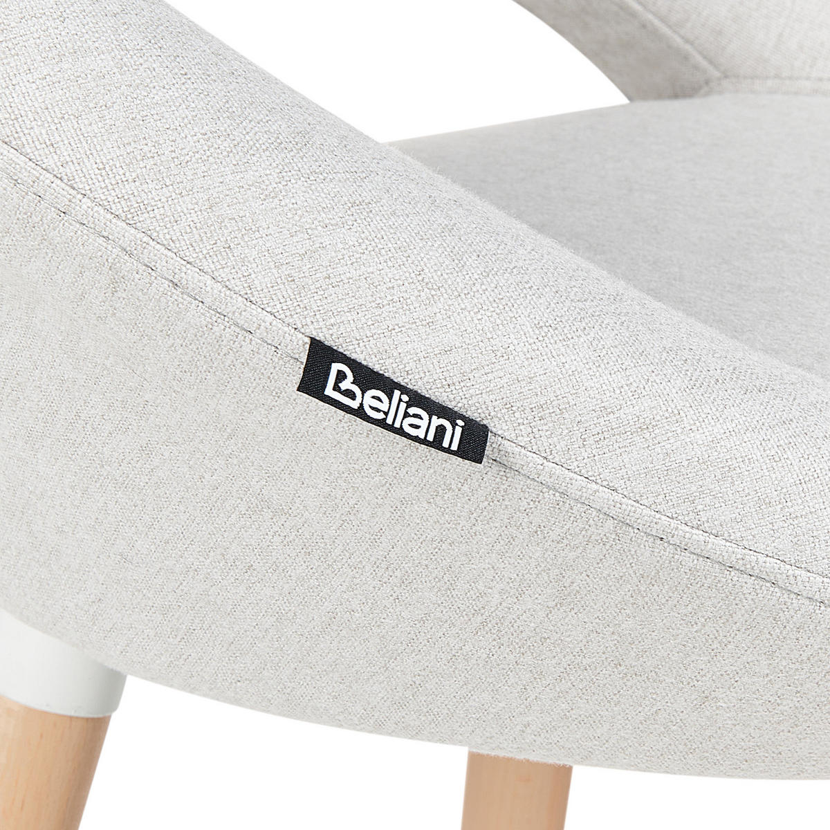 JÍDELNÍ ŽIDLE sada 2 ks čalounění Šedá Roslyn - šedá, dřevo/textil (66/80/45cm) - Beliani