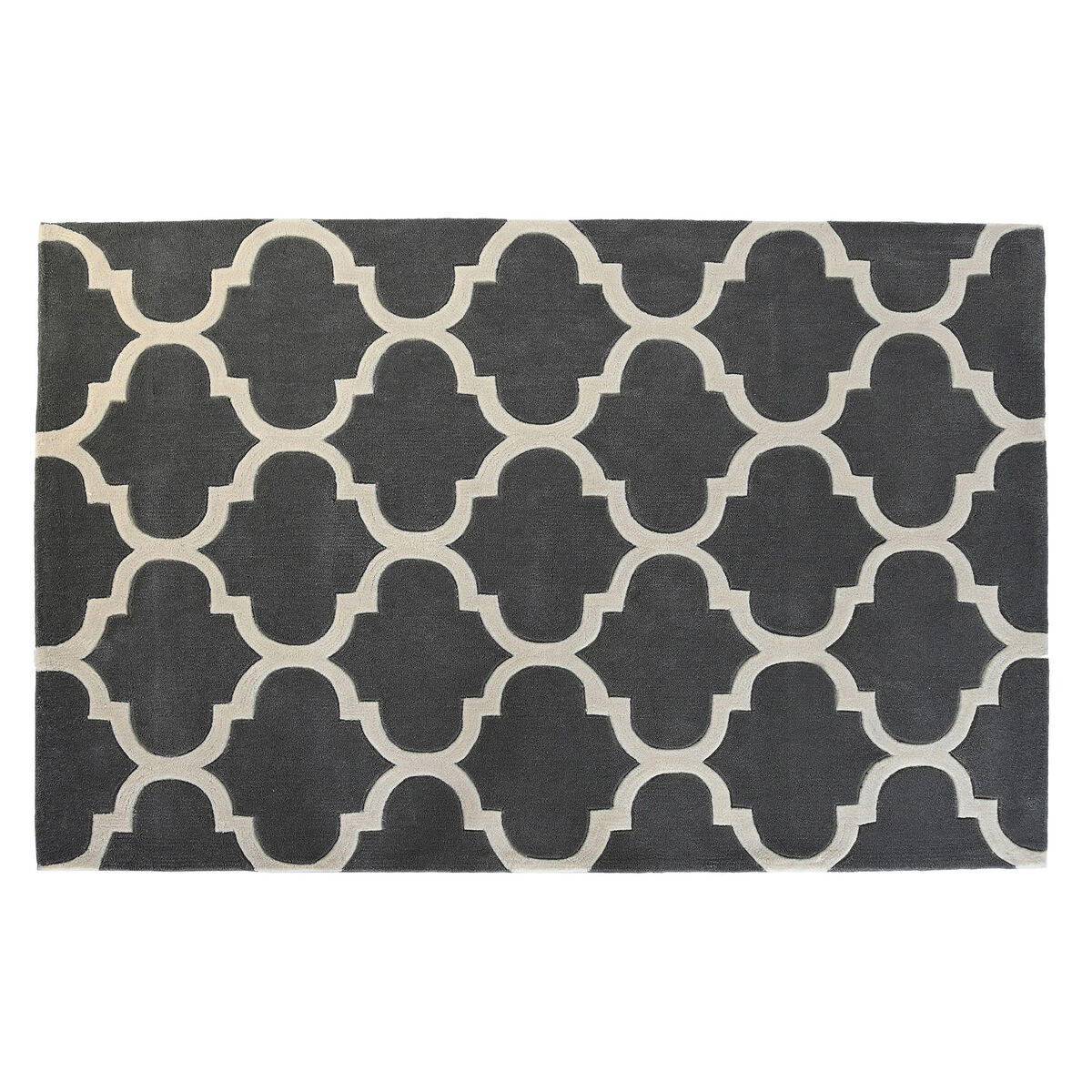 TEPPICH Grau Polyester 120 x 180 x 2 cm Ethnisch - Grau, Kunststoff (120/180cm) - DKD Home Decor