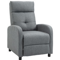 RELAXSESSEL in Grau 87x67x98 cm mit Liegefunktion und Taschenfederkern - Grau, Textil (67/98/87cm) - IVMEU