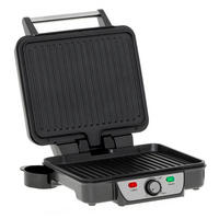 KONTAKTGRILL MS3050 2500 W Schwarz mit Antihaftplatten und 180° Öffnung - Silberfarben/Schwarz, Kunststoff/Metall (32.2/14.2/35.2cm) - mesko
