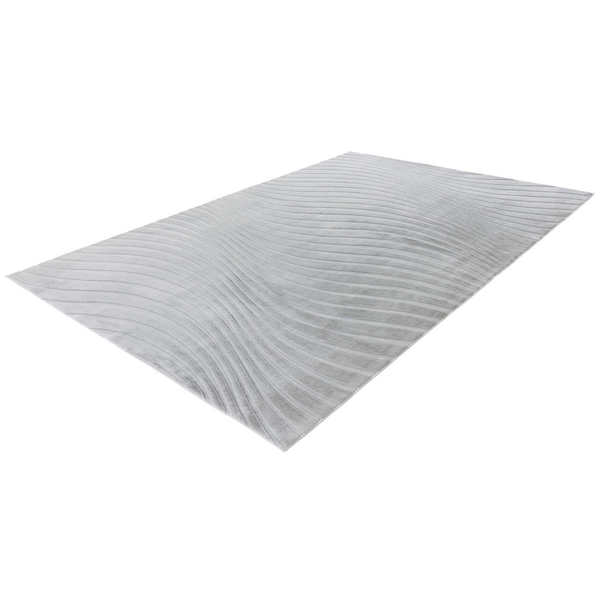 KURZFLOR-TEPPICH Waves 503 Grau 80x150 cm - Grau, Textil (80/150cm) - carpet city