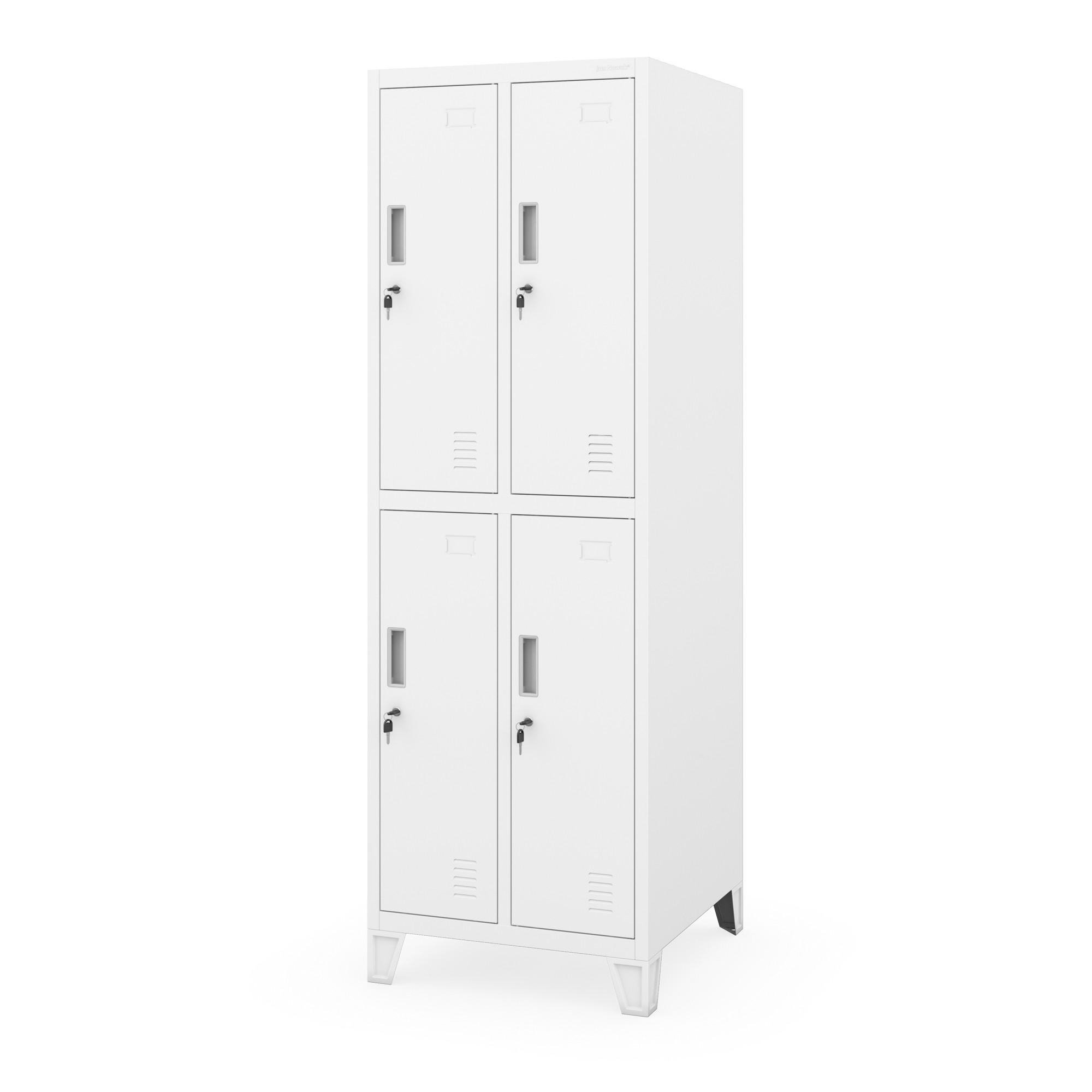 Jan Nowak Mitarbeiter-Kleiderschrank Weiß 56x172x60 cm