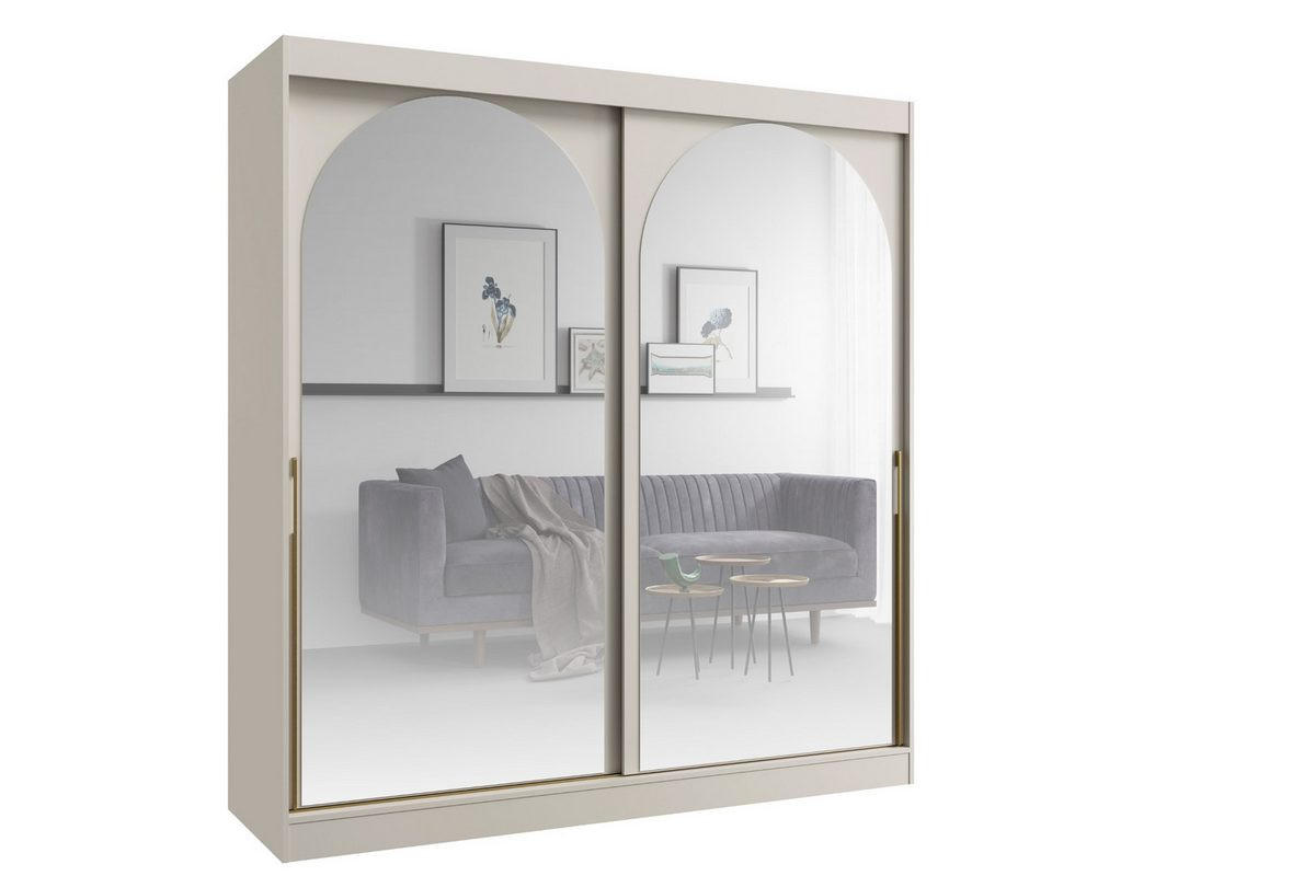 Deine Möbel 24 Schiebetürenschrank Kaschmir, Gold 200x215x65 cm