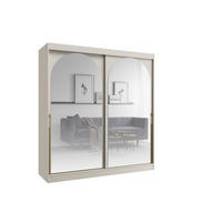 SCHIEBETÜRENSCHRANK MOSSA 200 / 215 / 65 cm in Kaschmir / Gold - Kaschmir/Goldfarben, Holzwerkstoff (200/215/65cm) - Deine Möbel 24