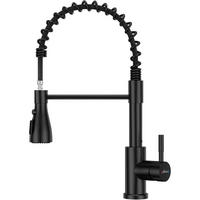 KÜCHENARMATUR mit Brause Schwarz 3 Strahlarten 360° drehbar - Schwarz, Metall (45/19/18cm)