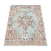 OUTDOOR Teppich Orientalisch Vintage Balkon, Terrasse schmutzabweisend Türkis Läufer 60x100 - Türkis, Textil (60/100cm) - KADIMA DESIGN