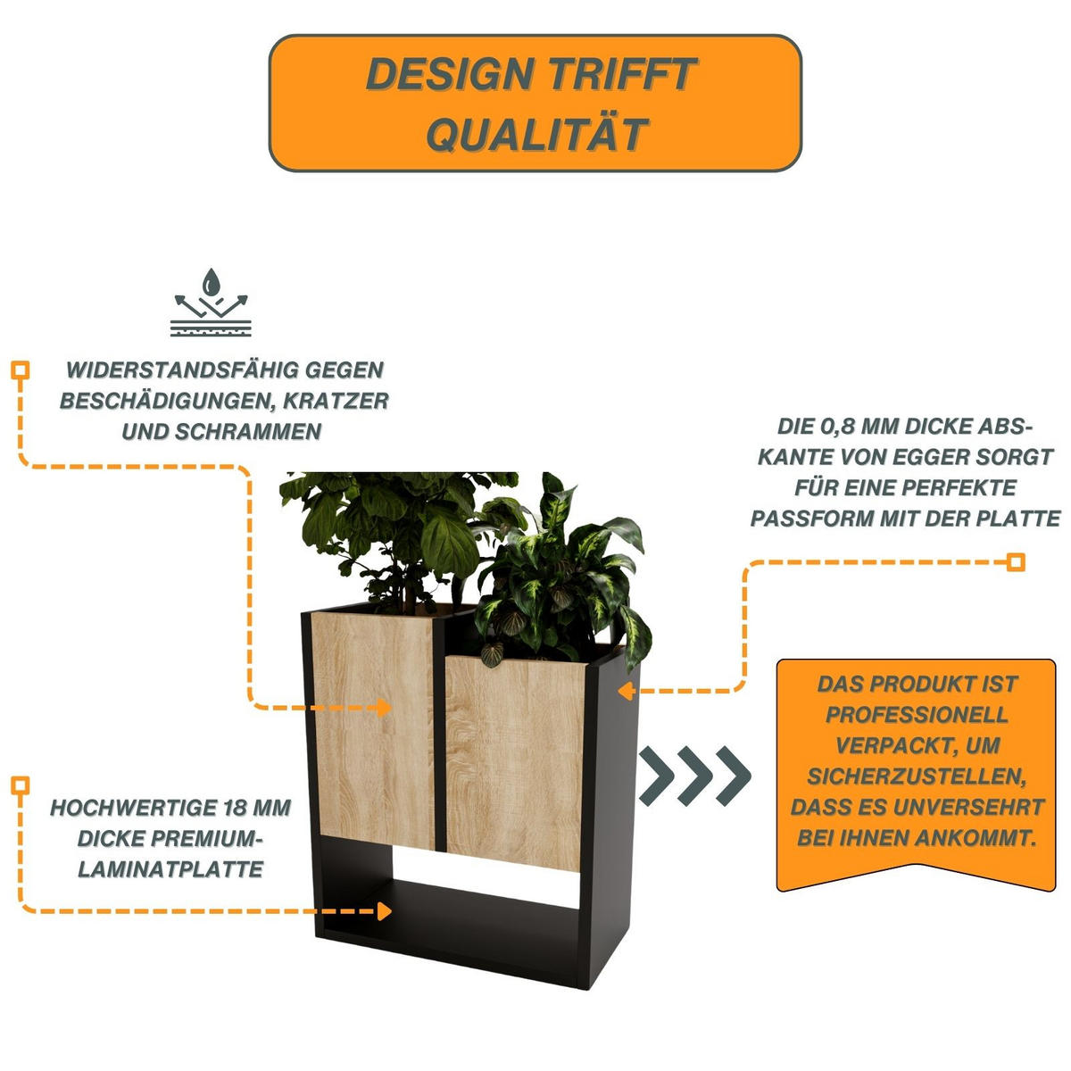BLUMENKASTEN - Sonoma Eiche, Holzwerkstoff (23/50/44cm) - RAUMHIRSCH FURNITURE