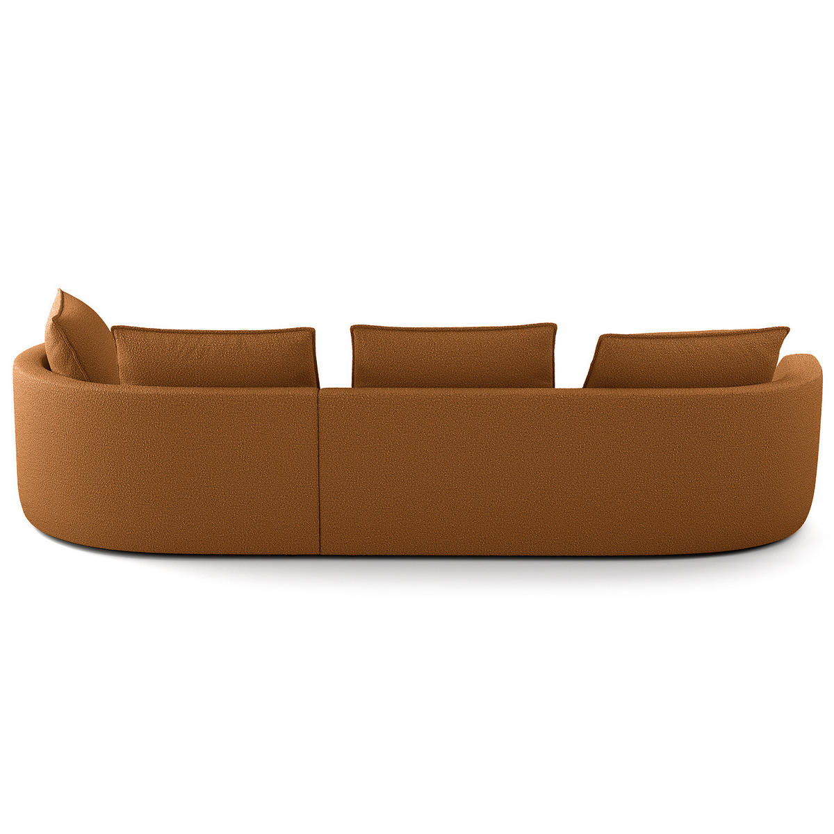 BIGSOFA - Beige/Schwarz, Kunststoff/Textil (322/82/154cm) - home24