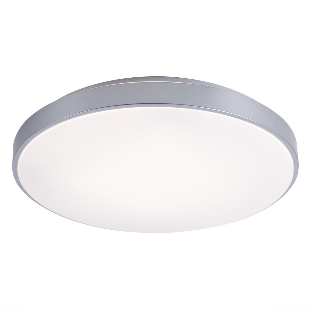 LED DECKENLEUCHTE SONNY Metall Silber - Silberfarben, Metall (50.5/50.5/8cm) - Globo Lighting