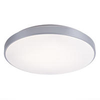 LED DECKENLEUCHTE SONNY Metall Silber - Silberfarben, Metall (50.5/50.5/8cm) - Globo Lighting