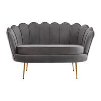 SOFA ohne Schlafmöglichkeit - 2 Personen - Samt, Stoff - Anthrazitgrau - - Anthrazit, Textil (124/78/73cm) - Vente-Unique
