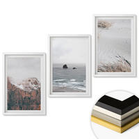 WANDBILDER 3er-Set - 40x60 cm Weißer Rahmen - Berge, Wolken, Meer, Sand, Natur - Weiß, Kunststoff (40/60cm) - ArtPrintCave