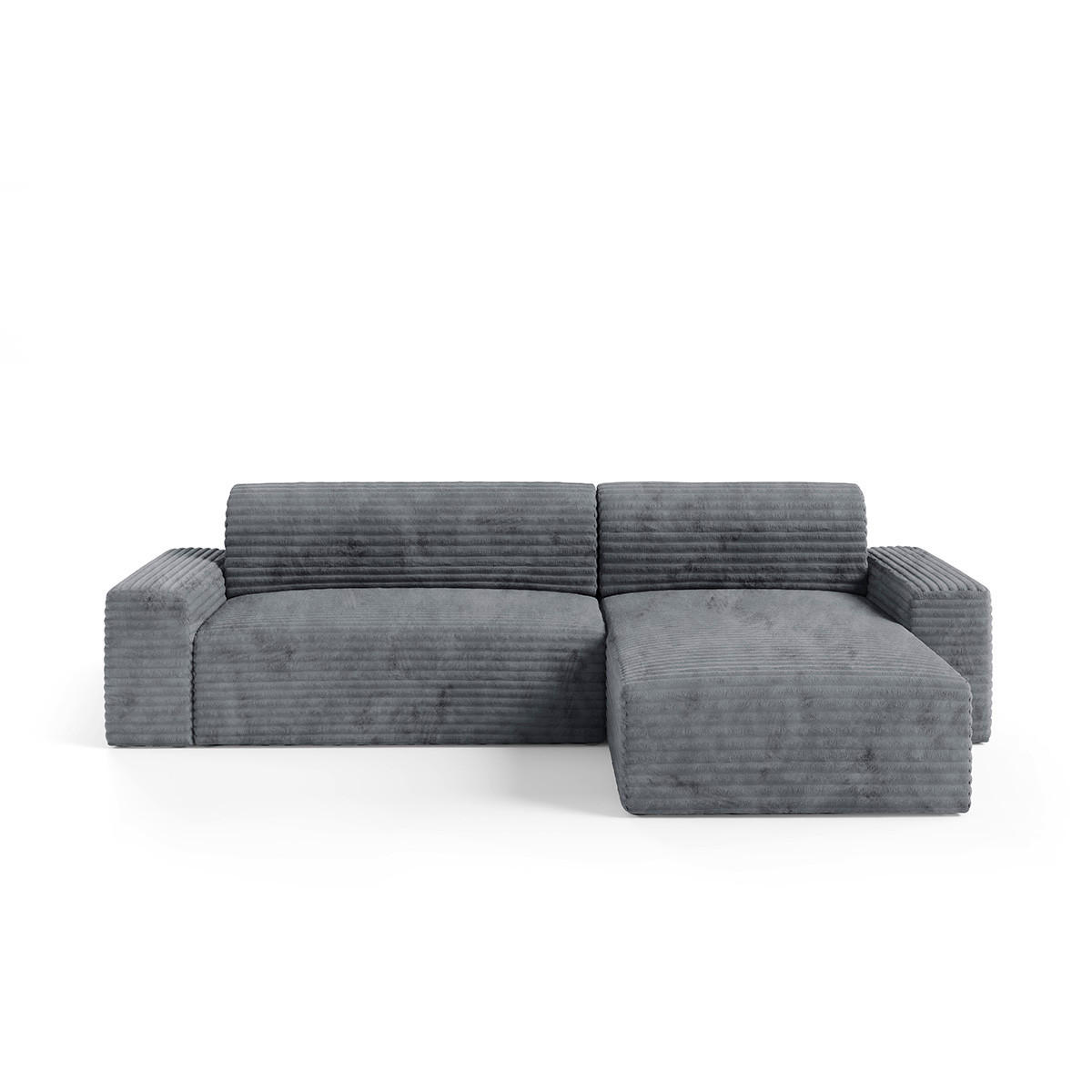 ECKSOFA Fabio 3 Sitzplätze Grau - Grau, Holz (300/185cm) - Petits-meubles