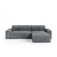 ECKSOFA Fabio 3 Sitzplätze Grau - Grau, Holz (300/185cm) - Petits-meubles
