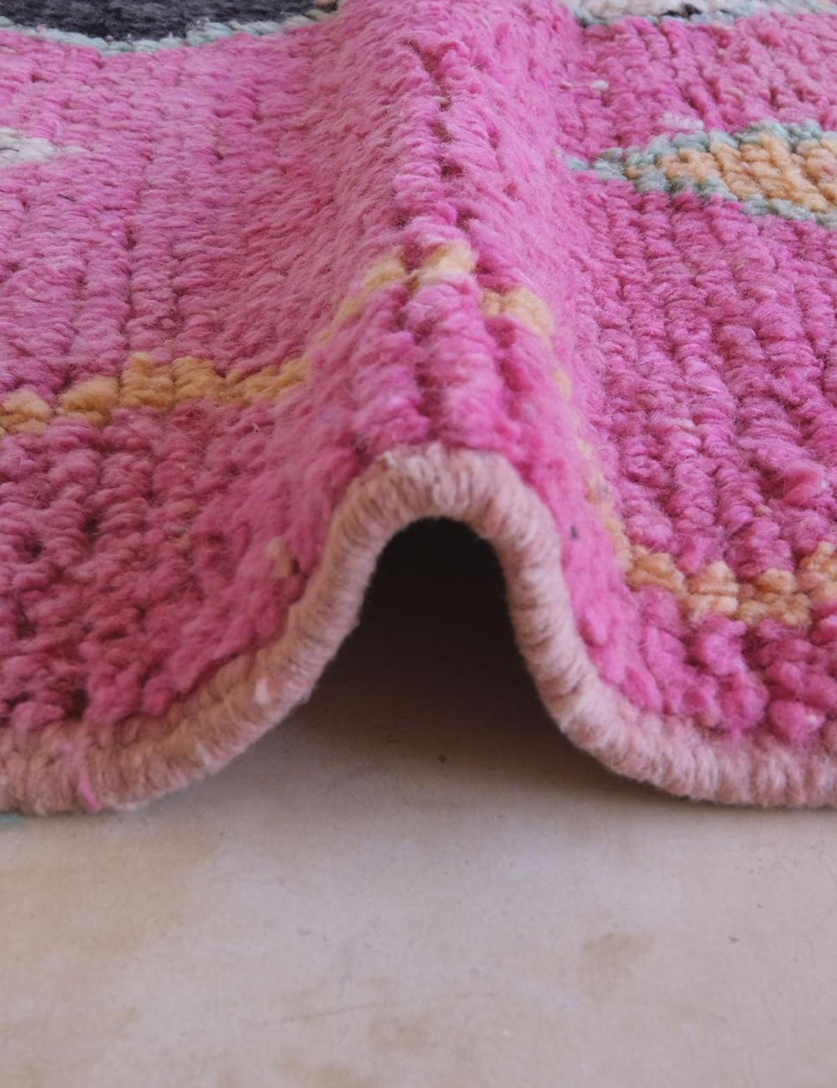 BERBERTEPPICH aus reiner Wolle 172x 273 cm - Pink, Naturmaterialien (172/273cm) - AFK Living