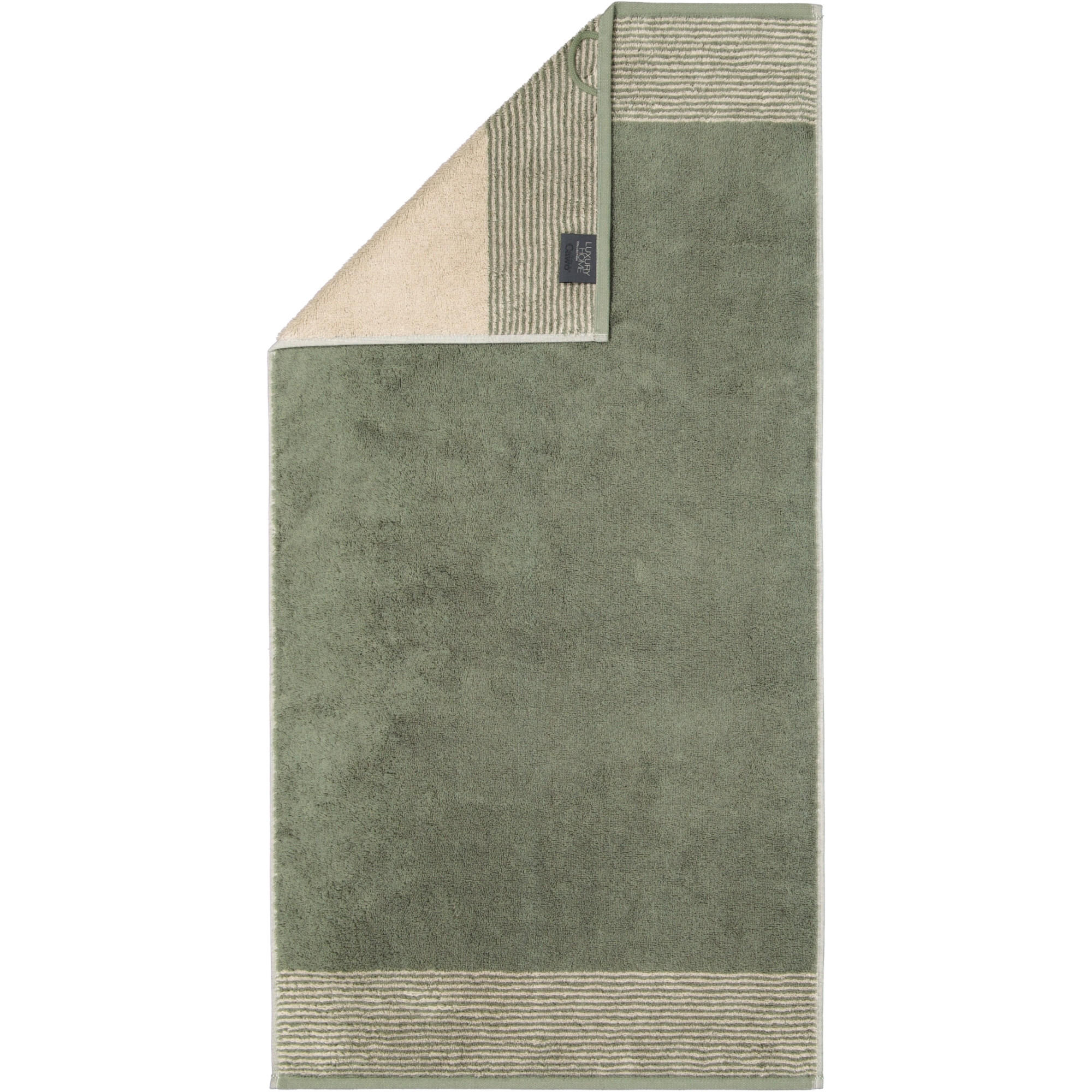 HANDTÜCHER LUXURY HOME TWO-TONE 590 FIELD - 34 - Grün, Textil (50/100cm) - Cawoe
