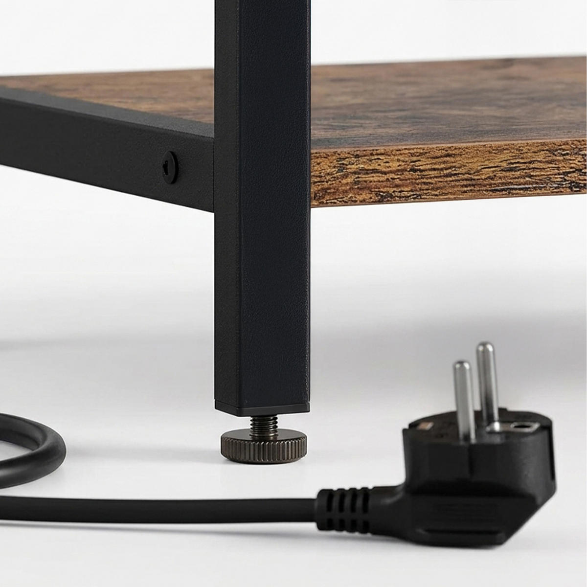 BOČNÝ stolík - viacfarebná, kov/kompozitné drevo (31.5/30/60cm) - Relaxdays