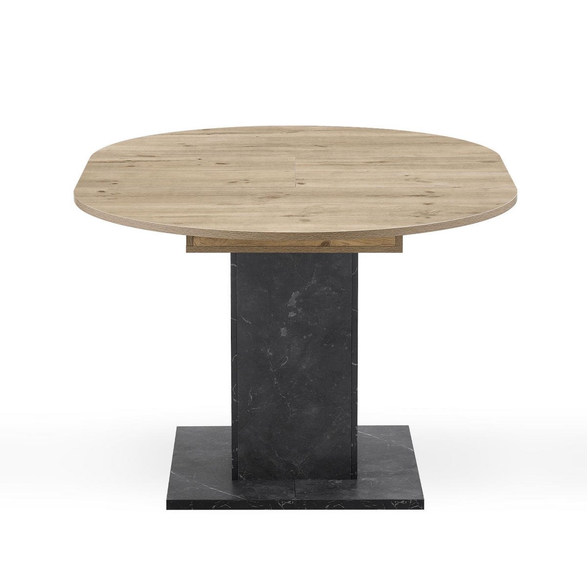 ESSTISCH WIM 100-140/100/74 cm - Anthrazit/Schwarz, Holzwerkstoff (100/100/74cm) - B&D Home