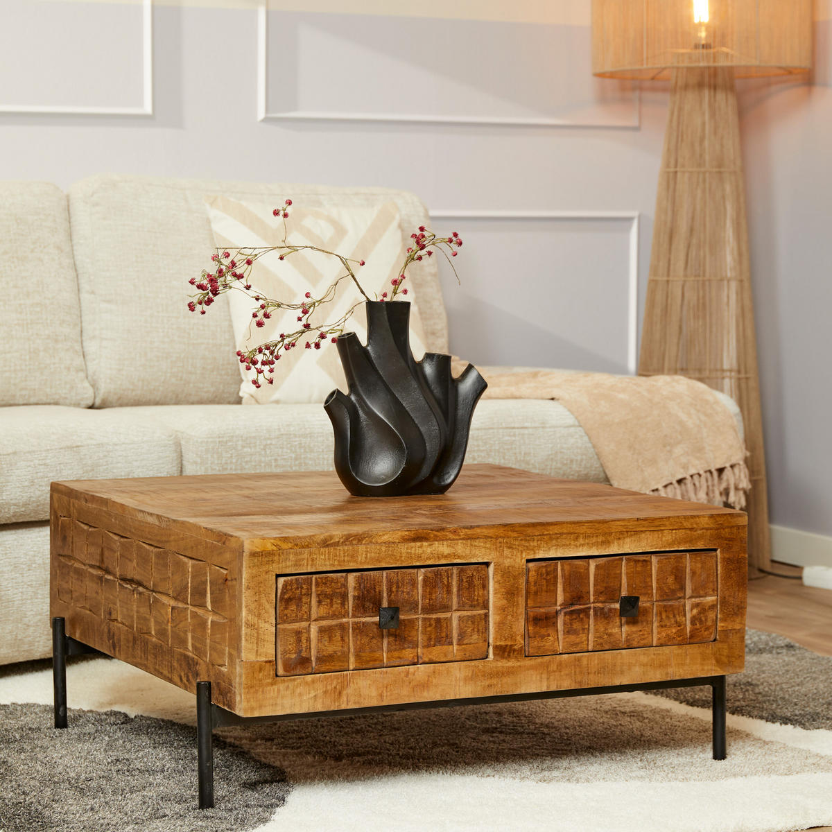 COUCHTISCH Brandy Braun 80/80/40 cm - Braun, Holz (80/80/40cm) - Starfurn