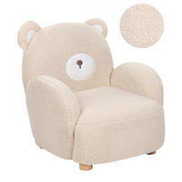 KINDERSESSEL Teddybär Bouclé Beige Boo - Beige, Textil (58/56/62cm) - Beliani