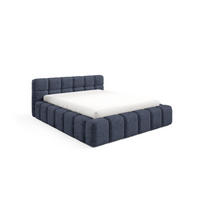 POLSTERBETT NUBO Premium 160x200 cm mit Bettkasten – PERFECT HARMONY 77 - Dunkelblau, Holz (160/200cm) - Dekori_Interiors