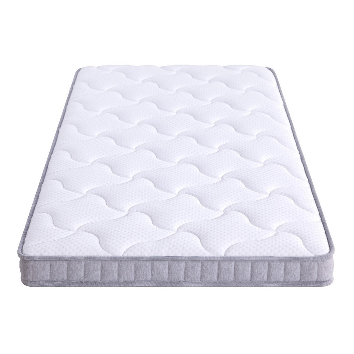 TASCHENFEDERKERNMATRATZE 7-Zonen H3 Schlafsofa Klappbett 90/200/10 cm - Weiß, Metall (90/200cm) - Rolipo