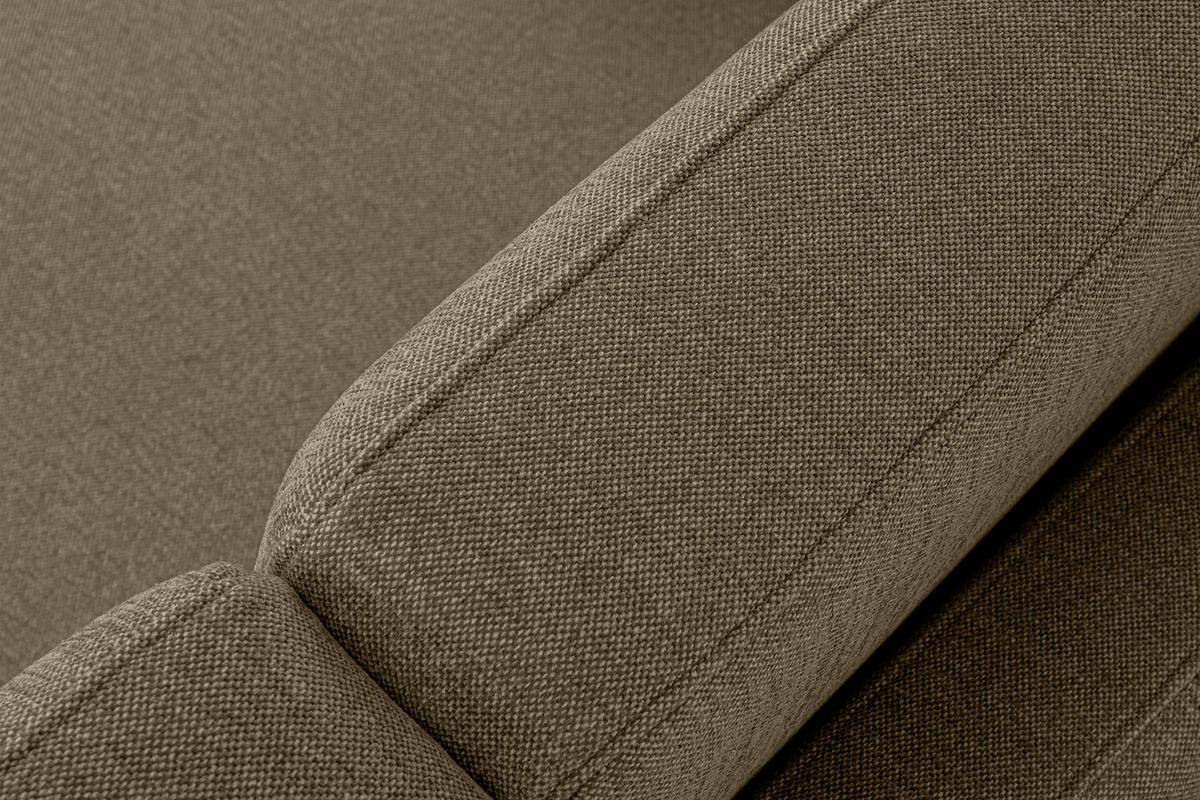 2-SITZER-SOFA TAGIO II mit Armlehnen, Kaffeebraun - Dunkelbraun, Textil (88/80/153cm) - KONSIMO®
