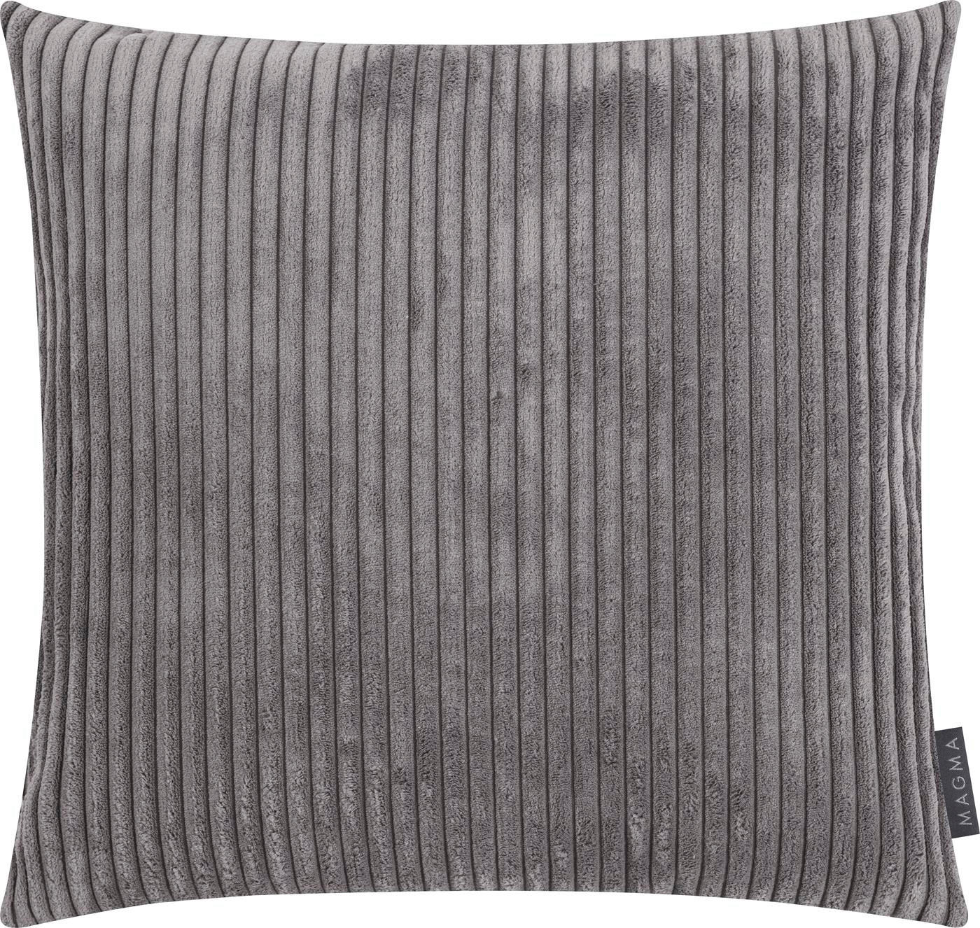 KISSENHÜLLE Shara Cord Look anthrazit - Anthrazit, Textil (45/45cm) - Magma Heimtexx
