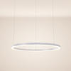 LED-HÄNGELEUCHTE Ring Direkt/Indirekt 5m Weiß Ø 80cm - Weiß, Metall (80/80/3.3cm) - s.luce