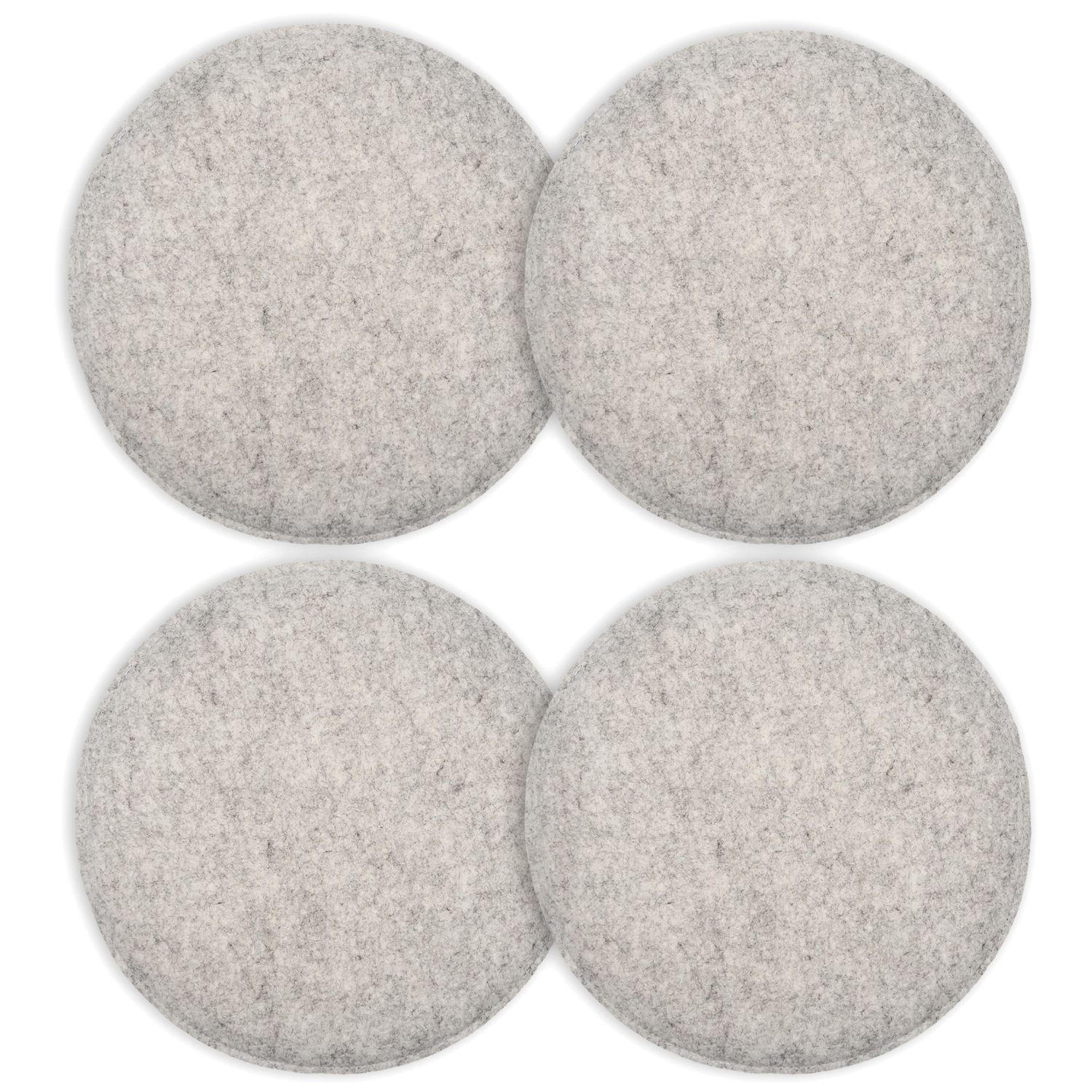 SITZKISSEN (4er Set) - Grau, Textil (34/34/31.5cm) - Intirilife