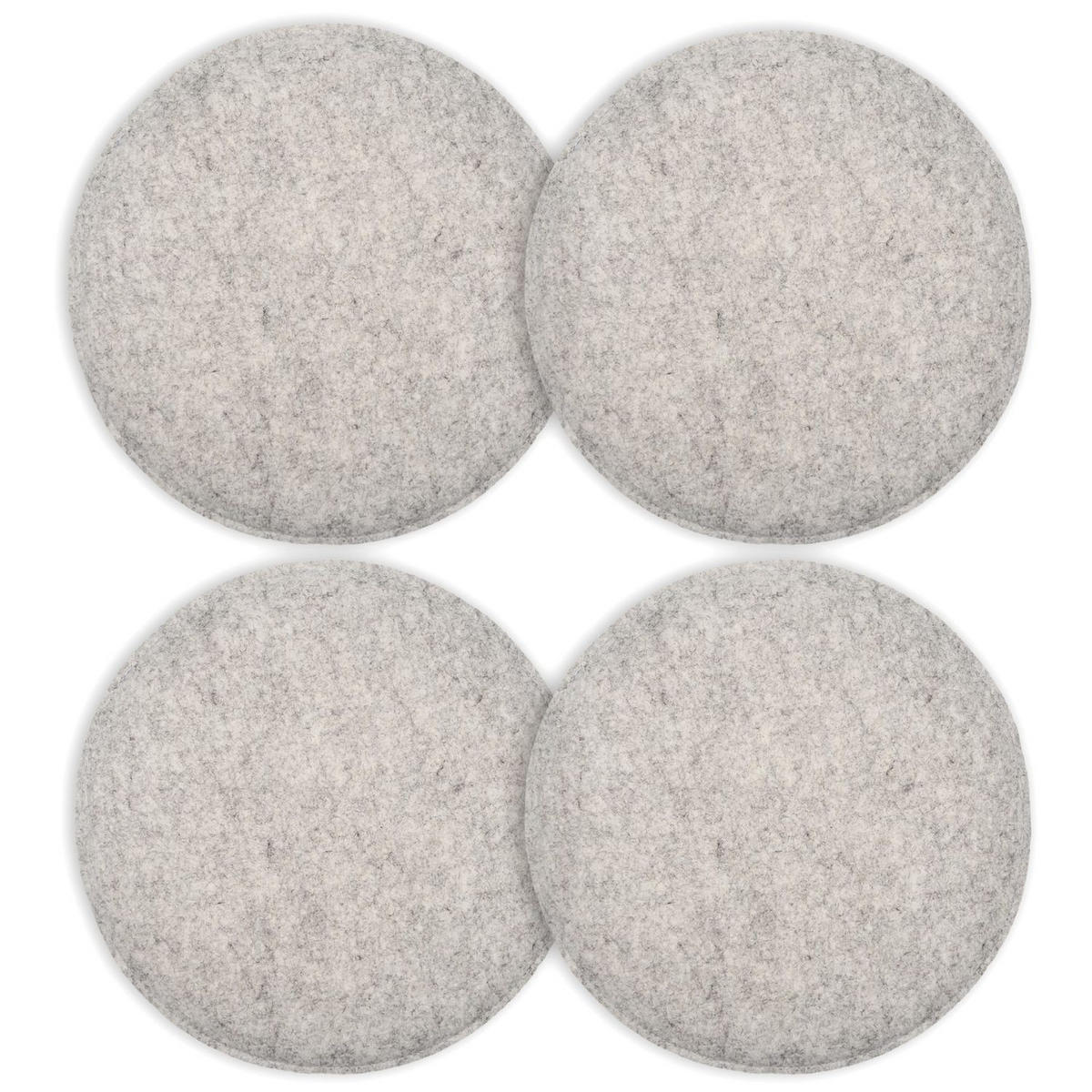 SITZKISSEN (4er Set) - Grau, Textil (34/34/31.5cm) - Intirilife