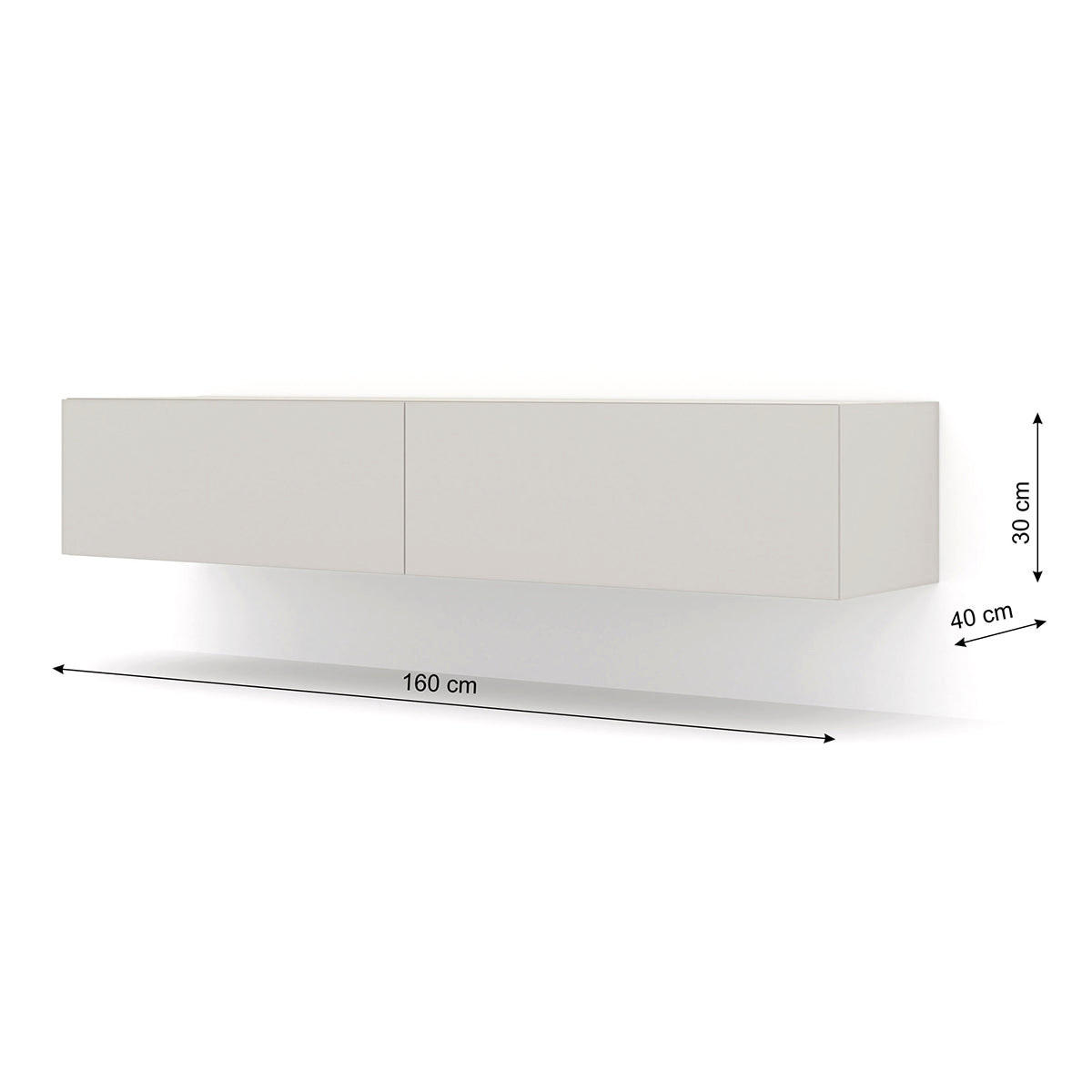 TV STOLÍK Bali Béžová - béžová, kompozitné drevo (160/30/40cm) - Petits-meubles
