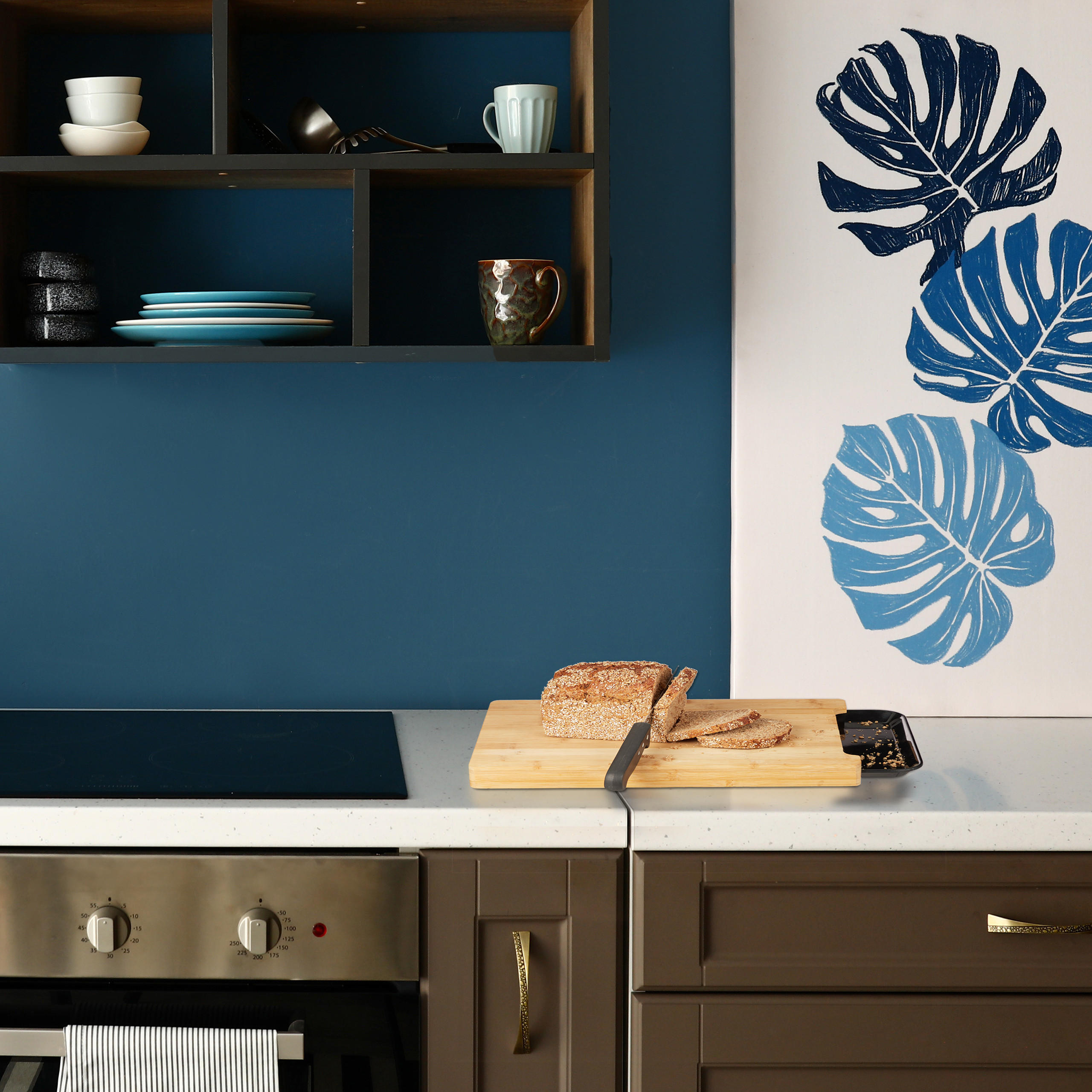 SCHNEIDEBRETT - Hellbraun, Holz/Kunststoff (38/26cm) - Relaxdays